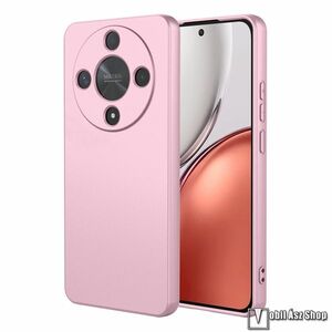 Honor Magic8 Lite, X9d 5G, X70 5G, Telefontok, Szilikon, Kamerasziget védelem, Mikroszálas szövet karcolásmentesítő belső, Rózsaszín kép