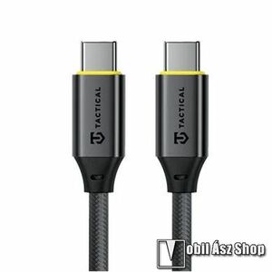 Tactical Fast Rope Aramid 2.0 adat és gyorstöltő kábel, USB-C / USB-C 3.1, 100W, PD gyorstöltés, 2m hosszú, 10Gbps, Fekete kép