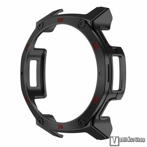 Xiaomi Amazfit T-Rex 3 Pro 44mm, Okosóra műanyag védőtok, Bumper, Keret, Fekete, Piros kép