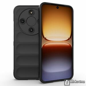 Honor Magic8 Lite, X9d 5G, X70 5G, Ott! Rugged Shock, Telefontok, Szilikon, Mikroszálas szövettel bevont belsővel, Ütésálló, Kameravédelem, Fekete kép