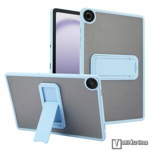 Samsung Galaxy Tab A11 Plus, Tablet tok, Műanyag hátlap, Szilikon keret, Kitámasztó, Világoskék kép