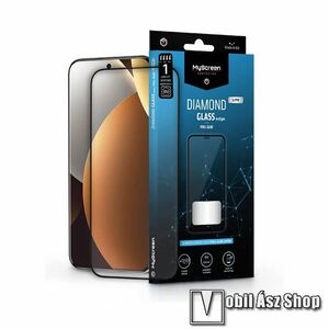 Xiaomi Redmi Note 15 Pro Plus 5G, Poco M8 Pro 5G, Myscreen Diamond Glass Lite Edge előlapvédő karcálló edzett üvegfólia, 9H, 0.33 mm, A teljes felületén tapad, a teljes kijelzőt védi, Fekete kép