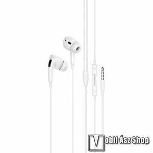 Hoco Borofone fülhallgató, Sztereo, Headset, 3, 5mm jack, Hangerőszabályzó és felvevő gomb, Mikrofon, BM30 Pro, Fehér kép
