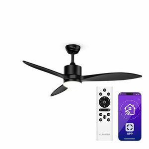 Klarstein SkyBreeze intelligens mennyezeti ventilátor világítással | 132 cm | 27 W | Csendes | LED | Fa kép