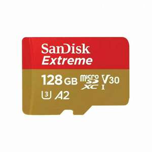 SANDISK MICROSD EXTREME KÁRTYA 128GB, 190/90 MB/s, A2 C10 V30 UHS-I U3 kép