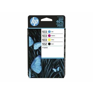 HP 933 4-Pack CMY(3)/932 Black Combo 4 db Fekete, Cián, Magenta, ... kép