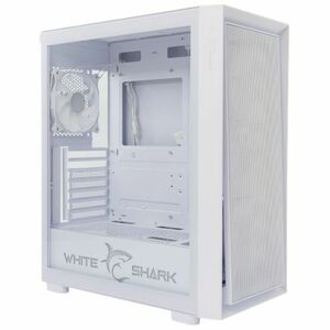 White Shark Warhead Fehér Számítógépház - Edzett Üveg, RGB Ventilátor kép