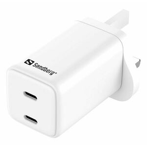 Sandberg AC Charger Dual USB-C PD65W UK kép