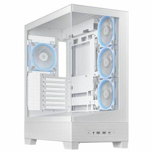 Asus ház a31 plus, 850w (ap-850g), fehér, üvegfalú A31 PLUS/WT/TG... kép