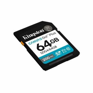 KINGSTON SDXC 64GB Canvas Go Plus Gen4 200R C10 UHS-I U3 V30 Memó... kép
