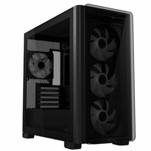 Asus ház a23 plus, 750w (prime-750b-black), fekete, üvegfalú A23... kép