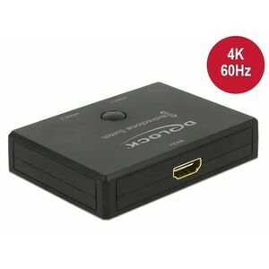Delock HDMI 2 - 1 kapcsoló kétirányú 4K 60 Hz kép