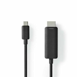 Nedis CCGL64655BK10 video átalakító kábel 1 M USB C-típus HDMI Fekete kép