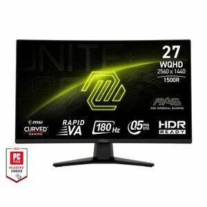 MSI 27" 274CQF Gaming MAG 16: 9 QHD Rapid VA Ívelt Gaming Monitor kép