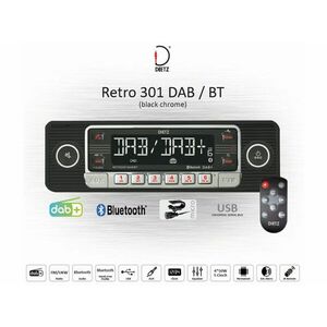 Dietz Retro 301DAB-BT Klasszikus megjelenésű, modern technológiáj... kép