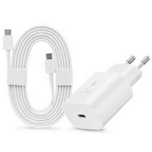 Samsung SAM-0952 USB-C Hálózati töltő - Fehér (25W) + Kábel kép