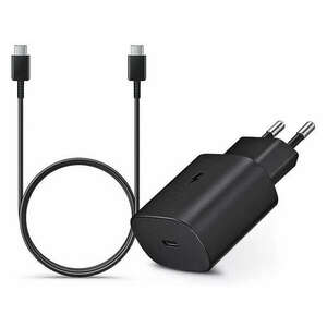Samsung SAM-0950 USB-C Hálózati töltő - Fekete (25W) + Kábel kép