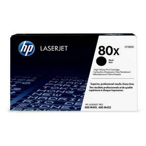 HP 80X Fekete Lézertoner - CF280X kép