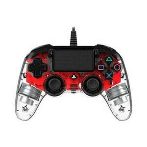 Nacon Illuminated Compact USB Gamepad Transparent/Piros PS4OFCPADCLRED kép