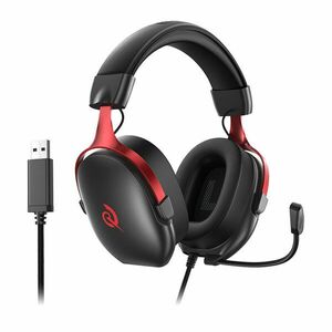 QCY Heroad VN200 USB játék fejhallgató Fekete-piros kép