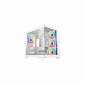 Deepcool ház atx cg530 4f wh tápegység nélkül, fehér üvegfalú R-C... kép
