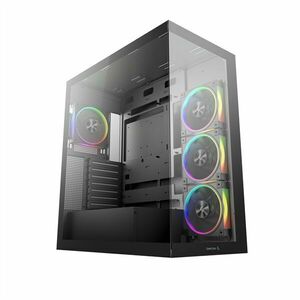 DeepCool Számítógépház - CG580 4F V2 (fekete, ablakos, 4x12cm A-R... kép