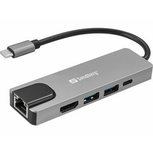 Sandberg 336-99 univerzális USB-C Notebook Dokkoló állomás 100W - Ezüst kép