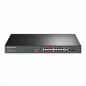 Mercusys MS120GP Fémházas 20-port Gigabit PoE Asztali / Rack Switch kép