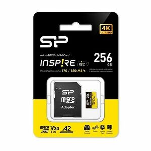 Silicon Power MicroSD kártya - 256GB microSDXC UHS-I U3, 3D TLC N... kép