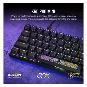 Corsair vezetékes billentyűzet gaming, k65 pro mini rgb 65%, opti... kép