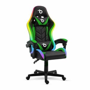 Delight Gamer Szék - BMD1115GR - RGB LED - Zöld/Fekete kép