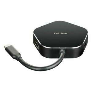 USB elosztó D-Link DUB-M420 Fekete Fekete/Ezüst színű Ezüst színű... kép