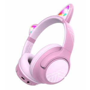 PowerLocus Bobo macskafüles Bluetooth fejhallgató gyerekeknek han... kép
