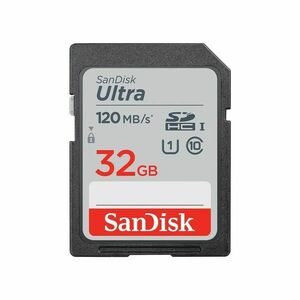 Sandisk 186496 SDHC Ultra kártya 32GB, 120MB/s, CL10, UHS-I kép