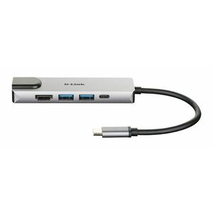 D-Link DUB-M520 USB-C Hub - 5 Port, 4K HDMI, Gigabit Ethernet kép