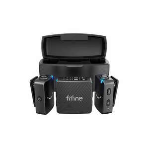 Fifine M9 Vezeték nélküli csíptetős mikrofon szett (USB-C, 15m ha... kép