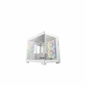 Deepcool ház micro atx cg330 3f wh, tápegység nélkül, fehér, üveg... kép