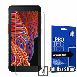 Xpro előlap védő karcálló edzett üveg - 0, 33 mm vékony, 9H, Arc Edge, A képernyő sík részét védi - SAMSUNG Galaxy Xcover 5 (SM-G525F) - GYÁRI kép