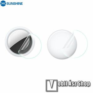 SUNSHINE Hydrogel TPU AirTag védő fólia - 1szett / 2db - első és hátsó - Ultra Clear, ÖNREGENERÁLÓ! - a teljes felületét védi! - Apple AirTag - GYÁRI kép