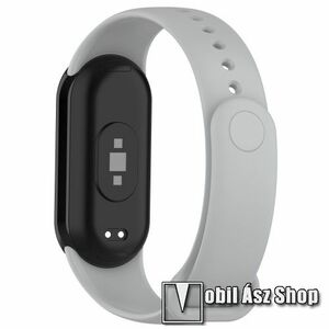 Xiaomi Smart Band 10, 9, 8, Okosóra szíj, Szilikon, Gyorscsat, 119+102mm hosszú, Szürke kép