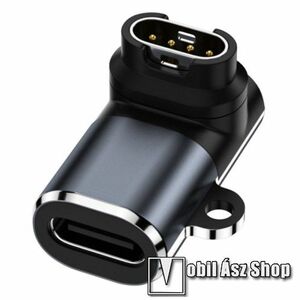 Okosóra töltő átalakító / USB adapter - Type-C kábellel használható, 90°-os derékszögű, kulcstartóra tehető - 1db - Garmin Fenix 7 / 5 / 5S / 5X / 5X Plus / 5X Plus Sapphire / 6X / 6X Sapphire / 6X Pro / 6X Pro Solar / 6X Pro Sapphire / Forerunner 935 kép