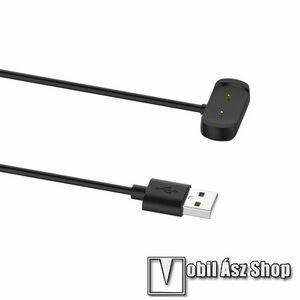 Xiaomi Amazfit Active Edge, Bip 5 Unity, Okosóra mágneses USB töltő, 1m hosszú, Fekete kép