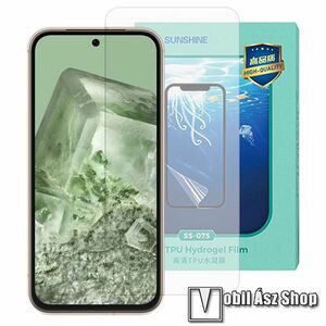 SUNSHINE Hydrogel TPU képernyővédő fólia - Ultra Clear, ÖNREGENERÁLÓ! - 1db, a teljes képernyőt védi - Google Pixel 8a (GKV4X/G6GPR/G8HHN/G576D) - GYÁRI kép