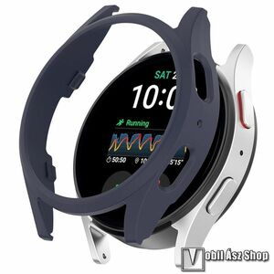 Samsung Galaxy Watch7 40mm, Okosóra műanyag védőtok, Keret, Bumper, Sötétkék kép