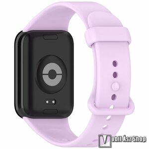 Xiaomi Smart Band 9 Pro, 8 Pro, Redmi Watch 4, 5, 6, Okosóra szíj, Szilikon, 128+109mm hosszú, Világoslila kép