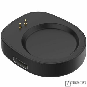 Xiaomi Amazfit T-Rex Ultra 2, T-Rex 3, T-Rex 3 Pro, Helio Strap, Balance, Balance 2, Active 3 Premium, Active Max, Okosóra mágneses töltő, Type-C aljzat, Kábel nélkül, Fekete kép
