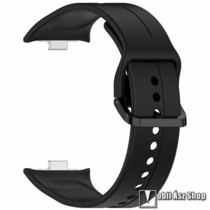Xiaomi Redmi Watch 6, 5, Okosóra szíj, Szilikon, 95mm + 121mm hosszú, Csatos, Fekete kép