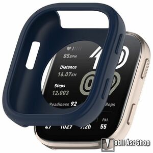 Xiaomi Amazfit Bip 6, Okosóra szilikontok, Keret, Bumper, Sötétkék kép