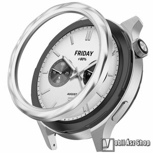 Xiaomi Watch S4, S3, Okosóra lünetta védő, Rozsdamentes acél, Ezüst kép