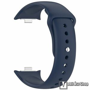 Xiaomi Smart Band 9 Pro, 8 Pro, Redmi Watch 6, 5, 4, Okosóra szíj, Szilikon, Gyorscsat, 98+120mm hosszú, Sötétkék kép